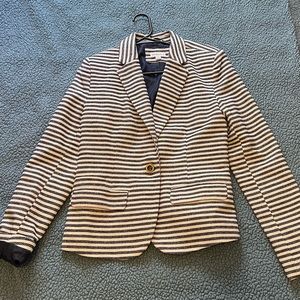 Women’s blazer, size 10, white and navy stripes